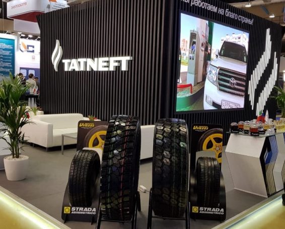 Частью выставочной экспозиции KAMA TYRES на выставке «Нефтегаз-2019» стали грузовые ЦМК шины