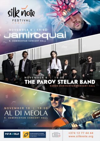 Эксклюзивные концерты мировых звезд Jamiroquai, The Parov Stelar Band  и Al Di Meola состоятся в Армении 6-10 ноября